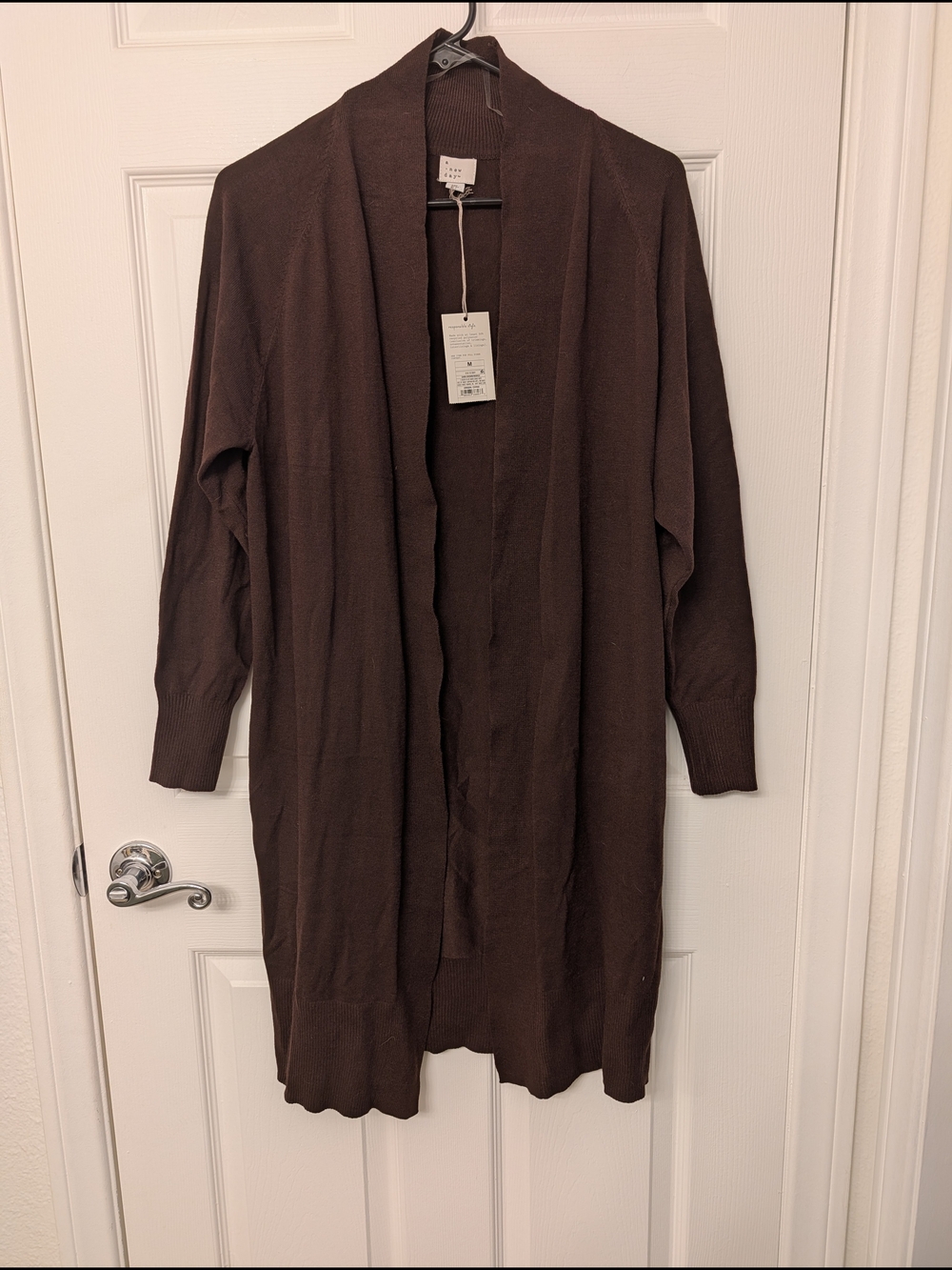 Target Dark Brown Open-Front Cardigan